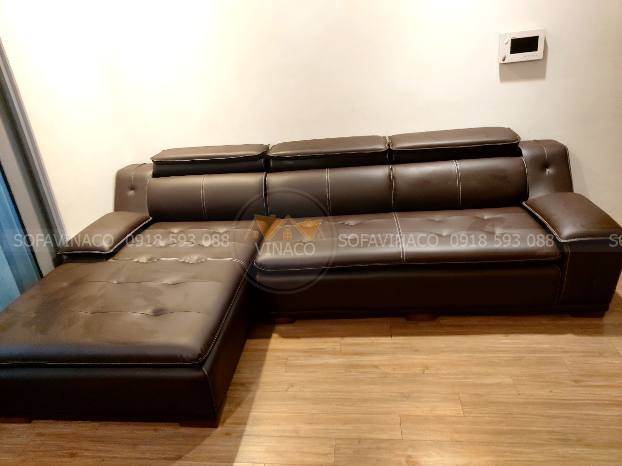 Bọc lại ghế sofa da tại Timescity đã được hoàn thành