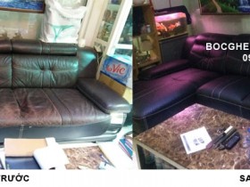 Bọc ghế sofa da nhà chị Hương tại đường Giải Phóng – Hà Nội