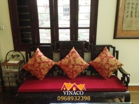 Đệm ghế gỗ phòng khách tại Vĩnh Tuy
