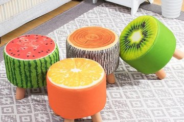 Đem lại sự mát mẻ tươi mới cho phòng khách bằng ghế hình hoa quả