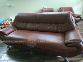 Bọc lại mặt ghế sofa da tại chung cư An Lạc Hà Đông