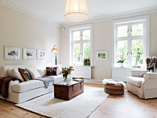 Trang trí phòng khách theo phong cách Scandinavian