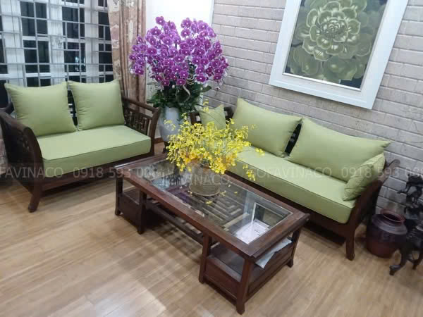 đệm ghế gỗ phòng khách