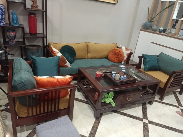 Mẫu đệm ghế gỗ đẹp phù hợp phòng khách