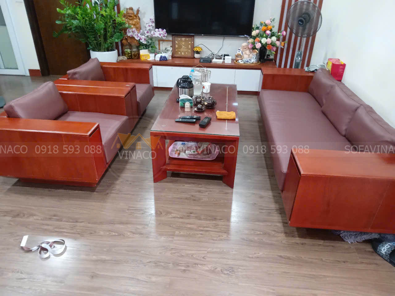 Bộ đệm ghế grandbois khi được giao tới tay khách hàng vừa văn êm ái