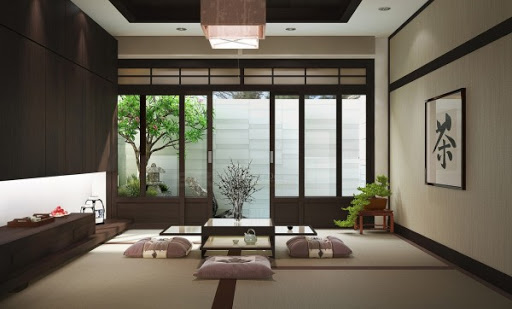Thiết kế phòng khách theo phong cách Á Đông