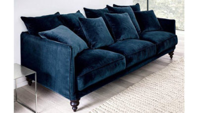 Ghế sofa nhung màu xanh
