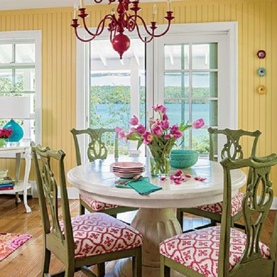 Ý tưởng bọc ghế bàn ăn màu sắc Phối màu hiện đại đến truyền thống vỏ bọc ghế