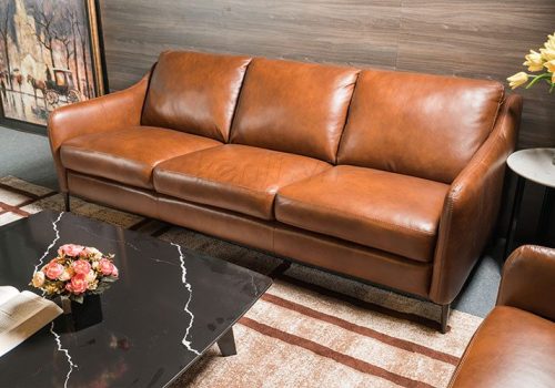 Bọc ghế sofa da giúp không gian phòng khách thêm ấn tượng - Nội thất Vinaco
