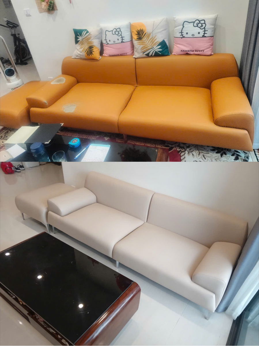 bọc lại ghế sofa da tại nhà