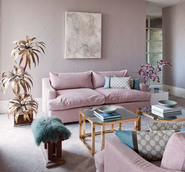 Ghế sofa màu hồng
