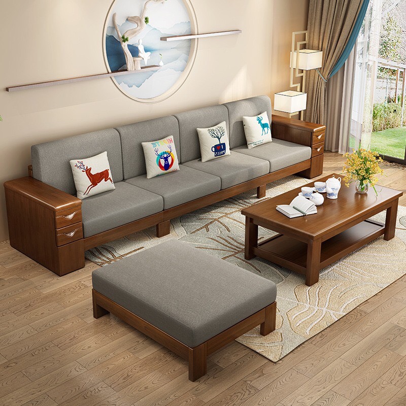 Đệm ghế gỗ tạo điểm nhấn cho phòng khách nhà bạn - Nội thất Vinaco