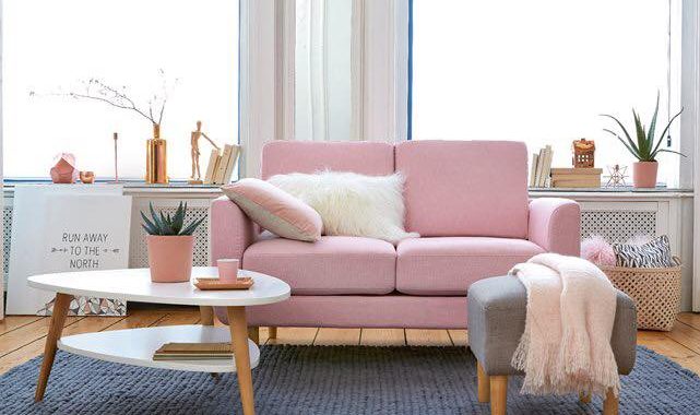 Ghế sofa màu hồng