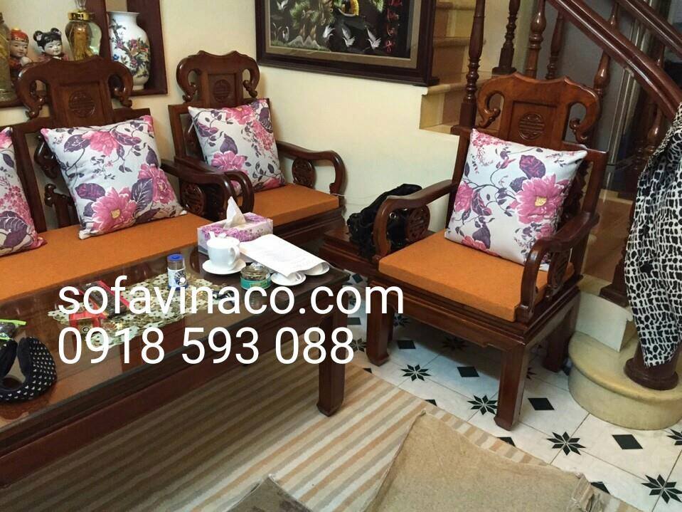 May vỏ đệm sofa gỗ tại Phú nhuận 