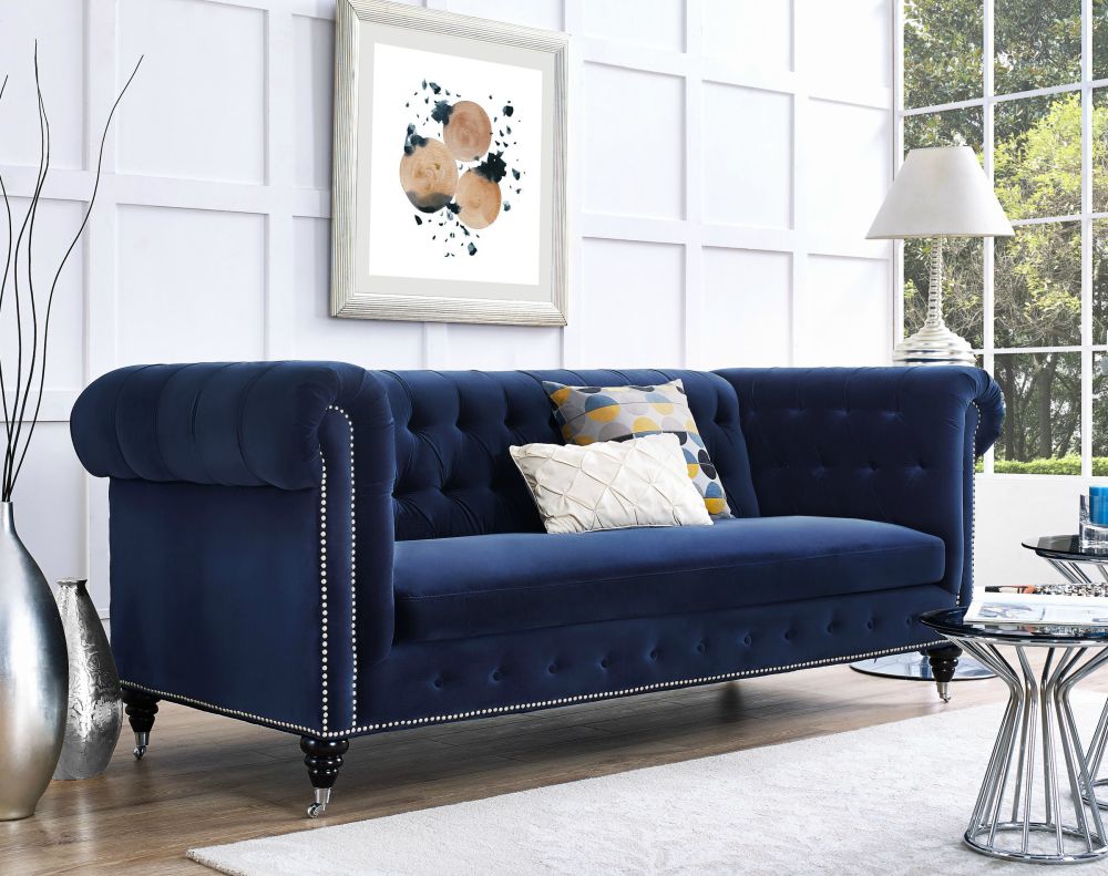 Sofa văng màu xanh dương