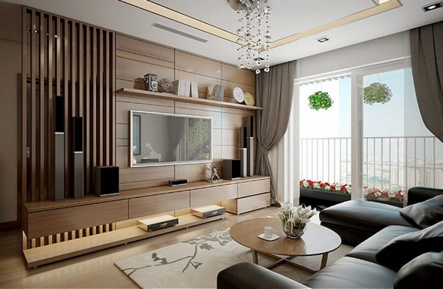 Thiết kế nội thất cho phòng khách không gian sang trọng và thoải mái