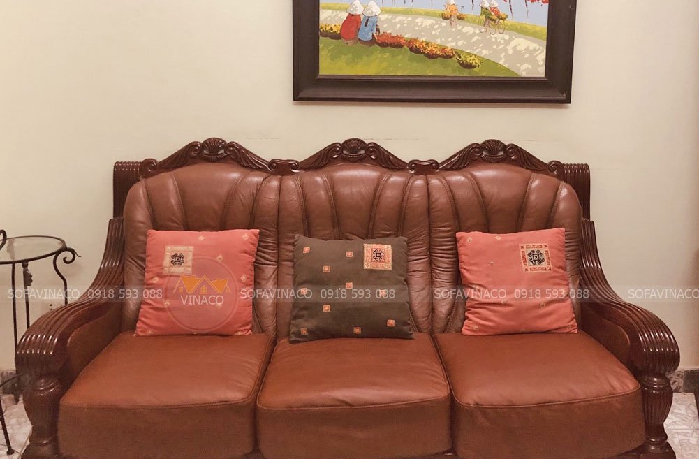 Công trình bọc lại ghế sofa cho nhà anh Nam tại quận Ba Đình