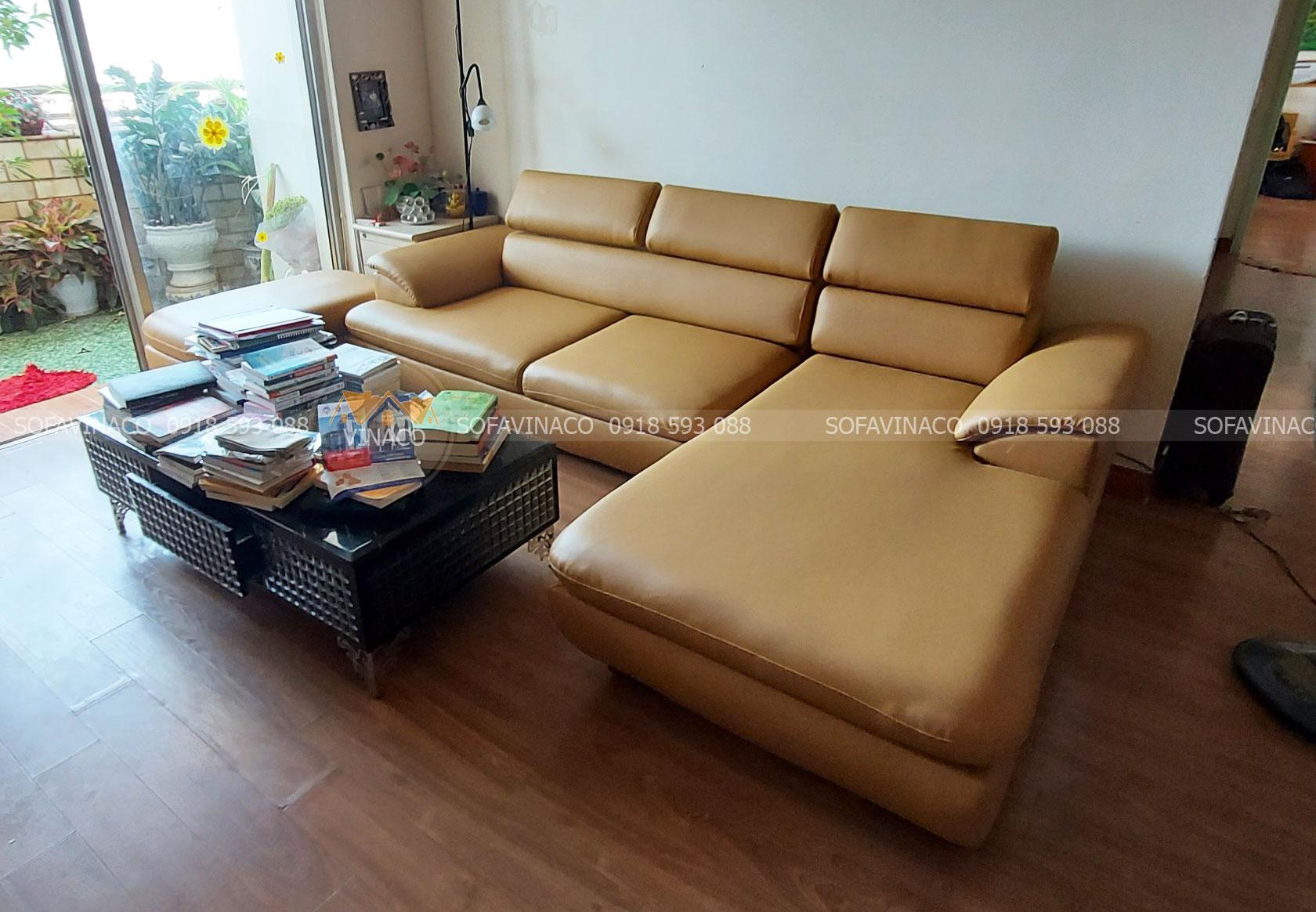 Biến ghế sofa da cũ thành ghế sofa da mới tại Trần Hữu Dực, Mỹ Đình, Hà Nội