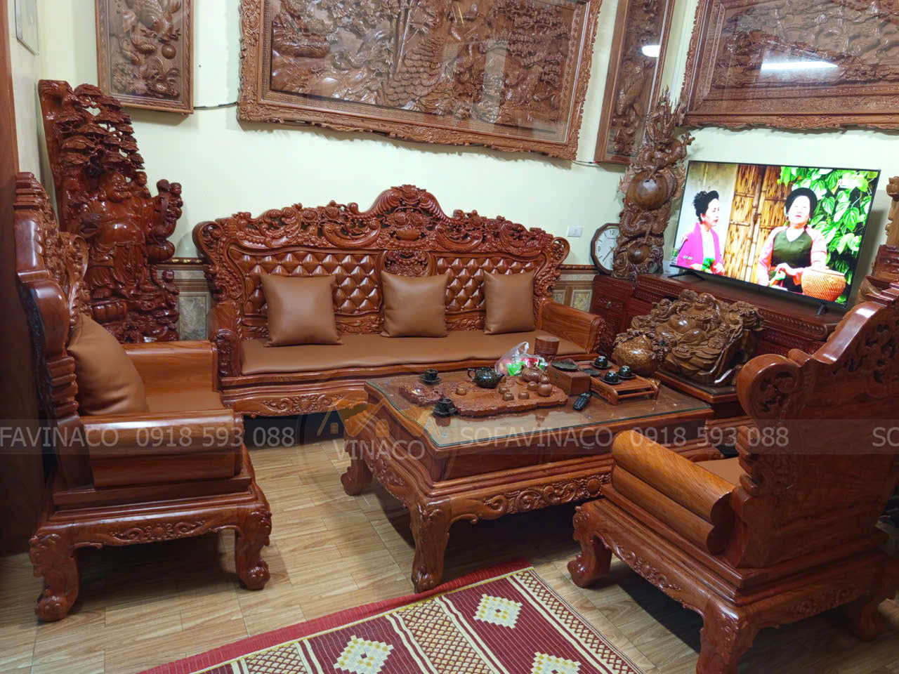 Hoàn thiện bộ đệm cốt gỗ cho khách hàng tại Quảng Ninh