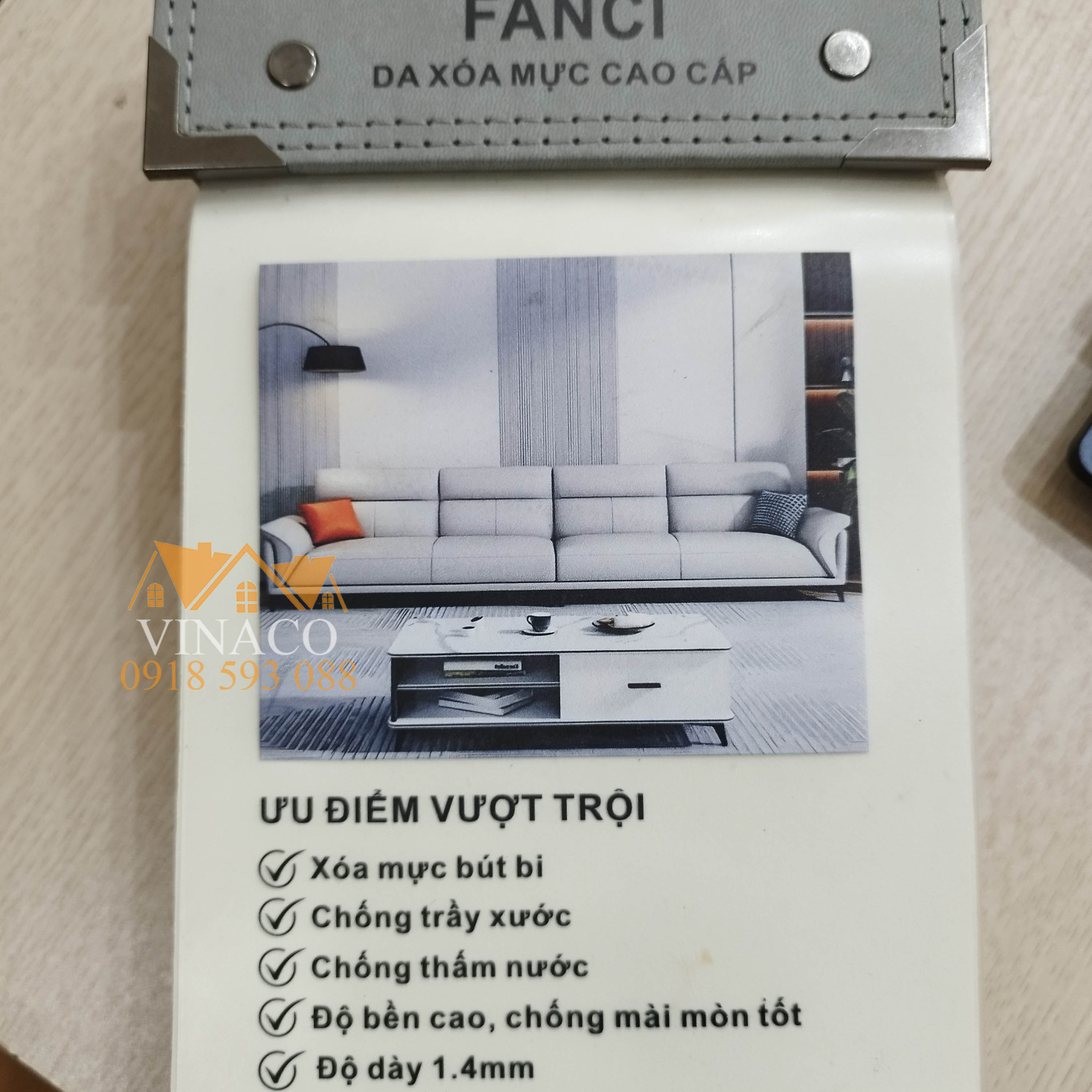 Mẫu Da Fanci Leather – Xóa Mực, Chống Trầy Xước Cao Cấp