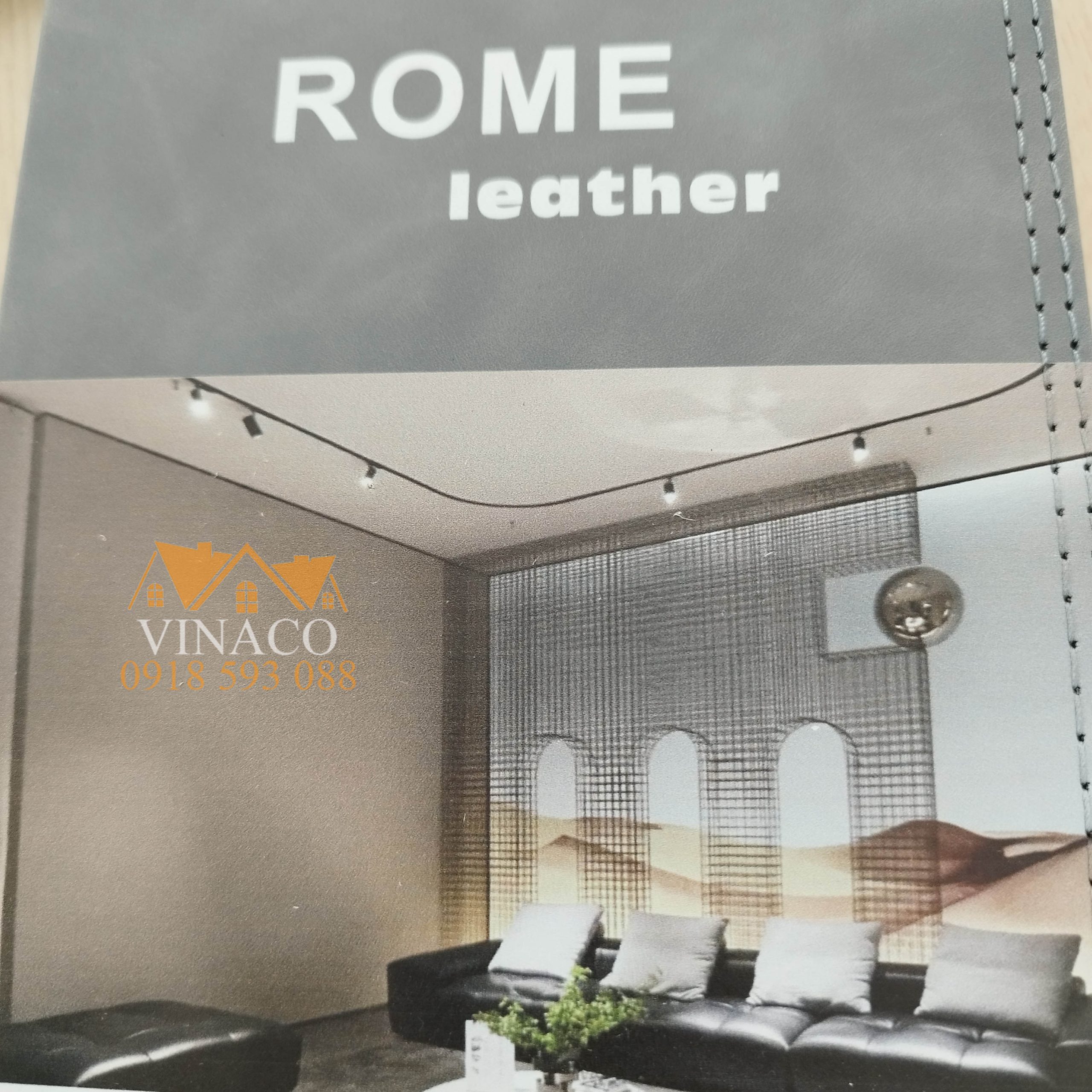 Mẫu da Rome mới cao cấp chuyên dùng bọc sofa