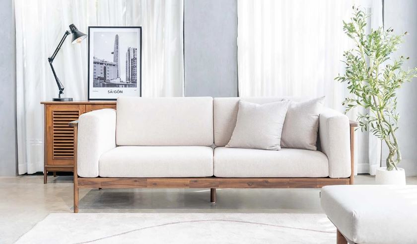 Nệm sofa gỗ mang lại cảm giác mềm mại, êm ái cho người dùng