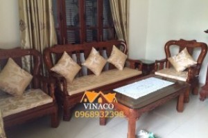 Đệm ghế gỗ vàng óng cho ghế giả cổ tại Thái Hà