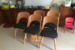 Bọc ghế ăn 5 chiếc cho nhà chị Hảo ở Văn Quán, Hà Đông