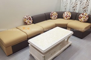 Bọc lại da cho bộ ghế sofa tại đường Nguyễn Văn Cừ, quận 7