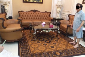 Bọc lại sofa bằng da thật tại nhà bác Nguyễn Đức – Yên Hòa, Cầu Giấy