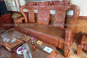 Hoàn Thành Bộ Đệm Ghế Gỗ Da Ở Đống Đa, Hà Nội