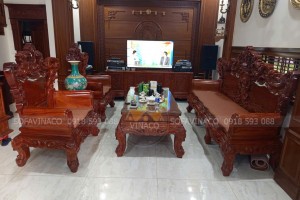 Hoàn thiện bộ đệm ghế cốt gỗ tại nhà khách hàng ở Xuân Phương
