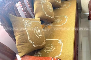Làm đệm ghế chất liệu vải genie tại quận tân phú