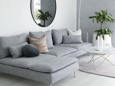 Bọc ghế sofa nỉ giúp không gian phòng khách khách thêm sang trọng, tiện lợi