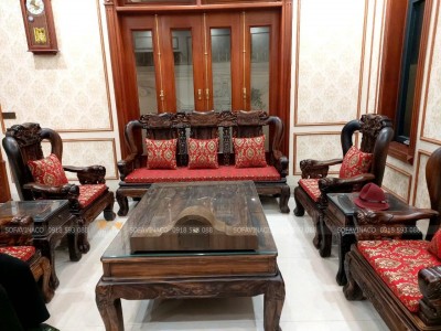 Có nên dùng đệm ghế gỗ phòng khách không dùng dây buộc?