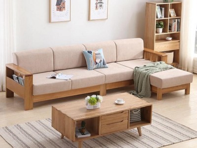 Đệm ghế gỗ tạo điểm nhấn cho phòng khách nhà bạn