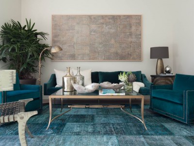 Sofa xanh cổ vịt mang vẻ đẹp riêng biệt cho không gian phòng khách