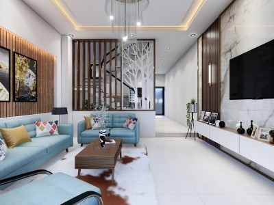 Thiết kế nội thất cho phòng khách không gian sang trọng và thoải mái