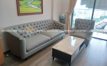 Bọc ghế sofa cũ cho khách hàng tại ở Long Biên, Hà Nội