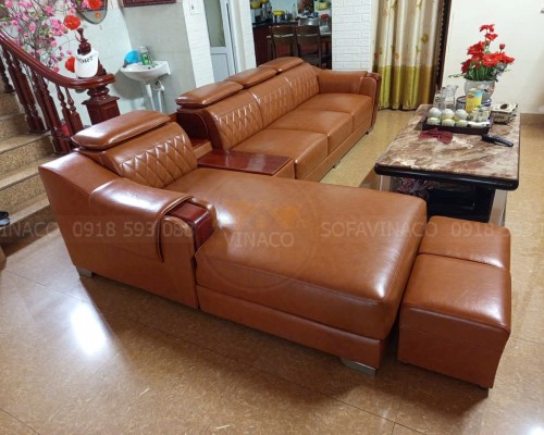 Bọc Lại Ghế Sofa Da P.Carola Cho Khách Tại Long Biên