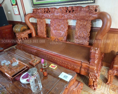 Hoàn Thành Bộ Đệm Ghế Gỗ Da Ở Đống Đa, Hà Nội