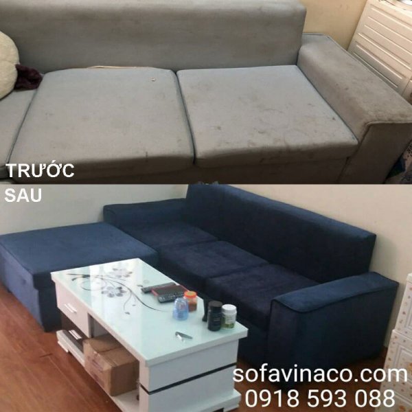 Bọc lại bộ ghế sofa bẩn tại Nguyễn Trãi, Thanh Xuân, Hà Nội